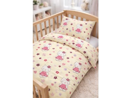 Bavlněné povlečení do postýlky Kitty