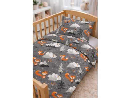 Bavlněné povlečení do postýlky Liška