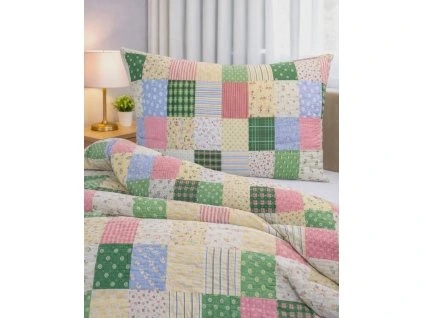 Krepové povlečení Patchwork color