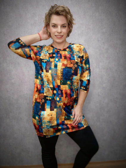 JustOver23 - žlutomodrá abstrakce