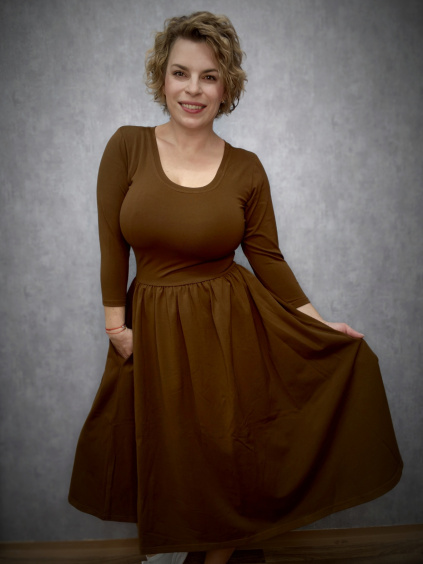 BeDarcy´s šaty - hnědá