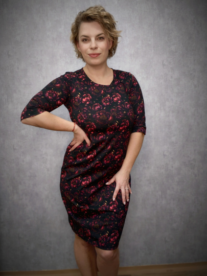 Šaty BeFree - tmavé pivoňky