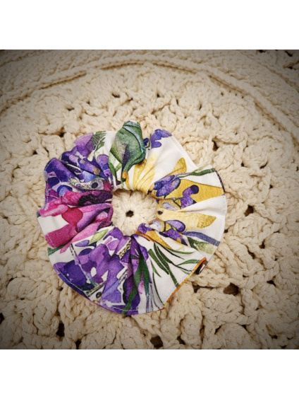 Scrunchie - slunečnice a levandule