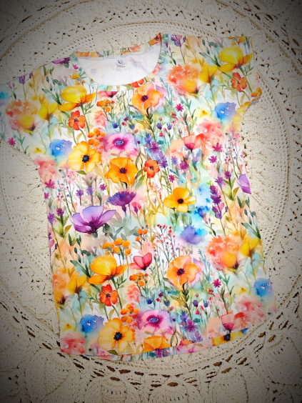 JustWow tričko - akvarelová letní louka