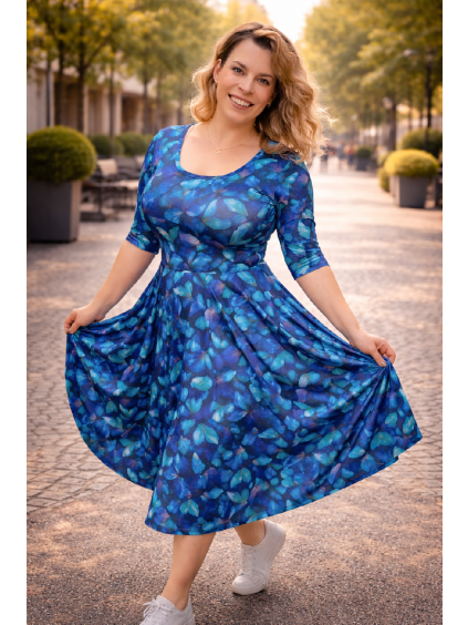 Šaty BePrincess - modří motýlci