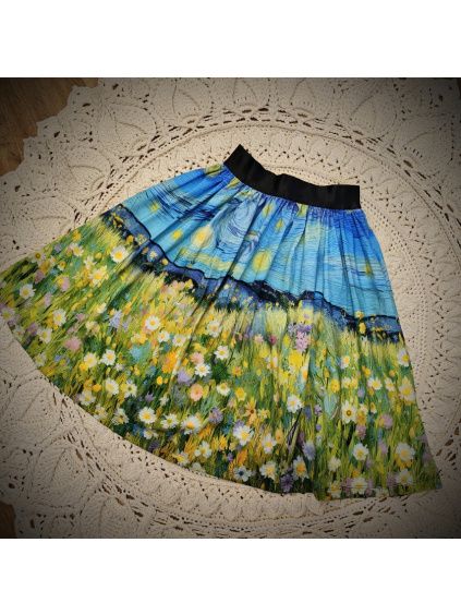 Úpletová sukně -  VanGoghova zahrada