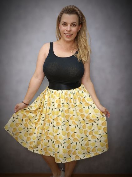 Úpletová sukně -  hrušky