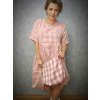 Mušelínové šaty - růžová kostka