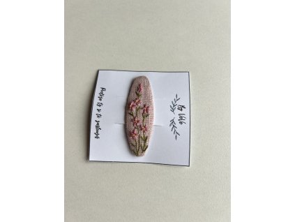 Ručně vyšívaná sponka - 6cm