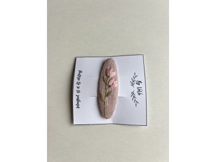 Ručně vyšívaná sponka - 6cm