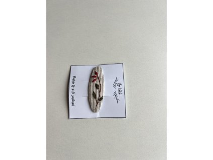 Ručně vyšívaná sponka - 6cm