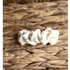 Scrunchie spona - krémová