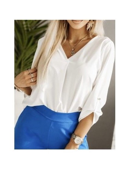 Halenka elegantní dlouhý rukáv dámská (S/M ONE SIZE) ITALSKÁ MÓDA IMWB23107/DR (Velikost S/M/L, Barva Černá)
