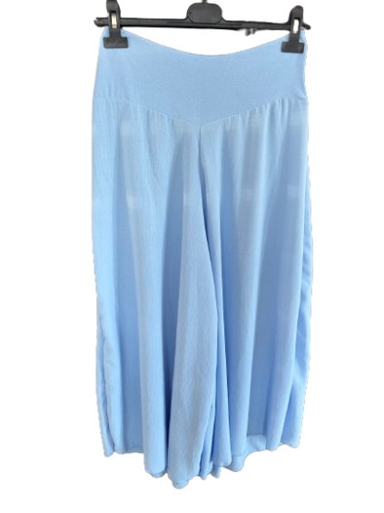 Kalhoty dlouhé oversize dámské (S/M/L ONE SIZE) ITALSKá MODA IM324KEYSY/DR (Velikost S/M/L, Barva světle modrá)