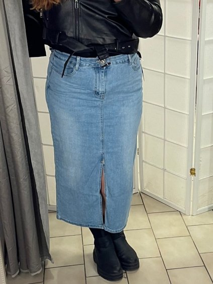 Sukně dlouhá riflová dámská (XS-XL) RE-DRESS RED24RE69/DR (Velikost XS, Barva modrá džínová)