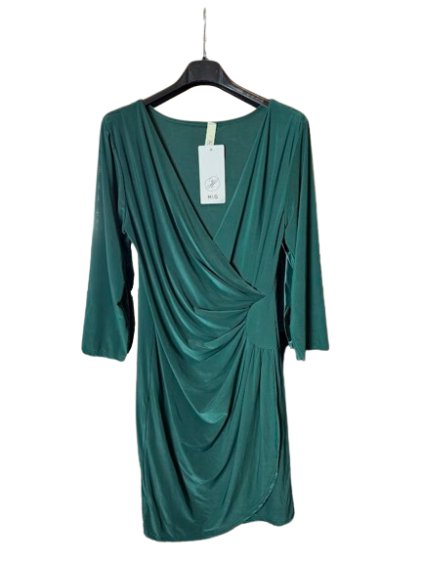 Šaty elegantní dlouhý rukáv dámské (S/M ONE SIZE) ITALSKÁ MÓDA IMM23M284B/DUR (Velikost S/M/L, Barva Černá)