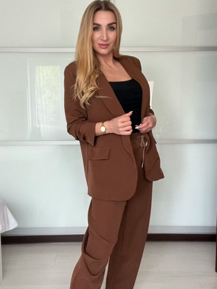 Sako dlouhý rukáv dámské DICE (S/M ONE SIZE) ITALSKÁ MÓDA IMPVN2522493/DU (Velikost S/M, Barva béžová)