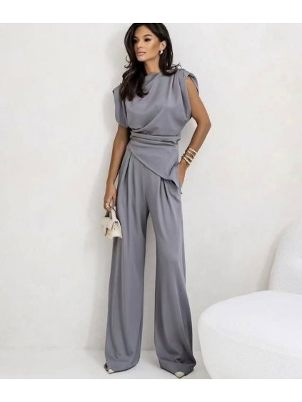 Souprava top bez rukávu a kalhoty dlouhé dámské (XS/S/M ONE SIZE) IMM25M39622/DUR (Velikost XS/S/M, Barva béžová krémová)