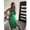 Šaty saténové na ramínka dlouhé dámské (S/M ONE SIZE) ITALSKÁ MÓDA IMD22247 (Velikost S/M/L, Barva růžová starorůžová)