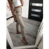 Kalhoty elegantní dámské (S/M ONE SIZE) ITALSKÁ MÓDA IMWK22EB23150/DR (Velikost S/M/L, Barva tmavě béžová)