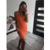 Šaty úpletové letní bez rukávu dámské (S/M ONE SIZE) ITALSKÁ MÓDA IM722078/DR (Velikost S/M/L, Barva Černá)