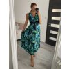 Šaty dlouhé na ramínka icecool s páskem květ  (S/M ONE SIZE) ITALSKá MóDA IMM22577/DR (Velikost S/M/L, Barva Černá)