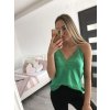 Tílko letní saténové s krajkou dámské (S/M ONE SIZE) ITALSKÁ MÓDA IMM22358/DR (Velikost S/M/L, Barva Černá)