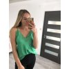 Tílko letní saténové s krajkou dámské (S/M ONE SIZE) ITALSKÁ MÓDA IMM22358/DR (Velikost S/M/L, Barva Černá)