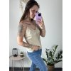 Tílko letní saténové s krajkou dámské (S/M ONE SIZE) ITALSKÁ MÓDA IMM22358/DR (Velikost S/M/L, Barva Černá)