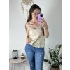 Tílko letní saténové s krajkou dámské (S/M ONE SIZE) ITALSKÁ MÓDA IMM22358/DR (Velikost S/M/L, Barva Černá)