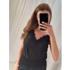 Top/tílko krajkové na ramínka dámské (S/M ONE SIZE) ITALSKÁ MÓDA IMPBB2221672/21837/DR (Velikost S/M/L, Barva Černá)