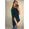 Košile/halenka 3/4 rukáv dámská oversize (S/M ONE SIZE) ITALSKá MóDA IMM21103/DR (Velikost S/M/L, Barva zelená khaki)