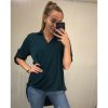 Košile/halenka 3/4 rukáv dámská oversize (S/M ONE SIZE) ITALSKá MóDA IMM21103/DR (Velikost S/M/L, Barva zelená khaki)