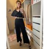 Overal s rukávkem dlouhý dámský (S/M/L ONE SIZE) ITALSKá MóDA IM422OVER/DR (Velikost S/M/L, Barva Černá)