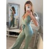 Overal dlouhý variabilní zavazovací bez rukávu dámský (S/M ONE SIZE) ITALSKÁ MÓDA IMWM221794 (Velikost S/M/L, Barva béžová)