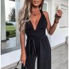Overal dlouhý variabilní zavazovací bez rukávu dámský (S/M ONE SIZE) ITALSKÁ MÓDA IMWM221794 (Velikost S/M/L, Barva béžová)