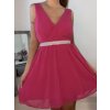 Šaty elegantní šifonové na ramínka dámské (S/M ONE SIZE) ITALSKÁ MÓDA IMM2223542LS/DR (Velikost S/M/L, Barva bílá)