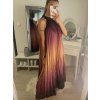 Šaty dlouhé letní ombré skládané bez rukávu dámské (S/M/L/XL ONE SIZE) ITALSKÁ MÓDA IMPLM222294/DR (Velikost M/L, Barva modrá)