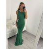 Šaty elegantní společenské dlouhé na ramínka dámské (S/M ONE SIZE) ITALSKá MóDA IMM22LS9714 (Velikost S/M/L, Barva Černá)