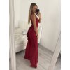 Šaty elegantní společenské dlouhé na ramínka dámské (S/M ONE SIZE) ITALSKá MóDA IMM22LS9714 (Velikost S/M/L, Barva Černá)