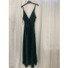 Šaty dlouhé společenské saténové na ramínka dámské Elisabet (XS/S/M/L ONE SIZE) ITALSKÁ MÓDA IMM22360/DR (Velikost S/M/L, Barva zelená smaragdová)