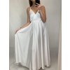 Šaty dlouhé společenské saténové na ramínka dámské Elisabet (XS/S/M/L ONE SIZE) ITALSKÁ MÓDA IMM22360/DR (Velikost S/M/L, Barva zelená smaragdová)