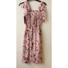 Šaty letní žabičkované na ramínka dámské (S/M ONE SIZE) ITALSKÁ MÓDA IMWA215609 (Velikost S/M/L, Barva modrá)