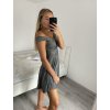 Šaty elegantní třpytivé carmen dámské (S/M ONE SIZE) ITALSKá MóDA IM322337 (Velikost S/M/L, Barva Černá)