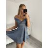 Šaty elegantní třpytivé carmen dámské (S/M ONE SIZE) ITALSKá MóDA IM322337 (Velikost S/M/L, Barva Černá)