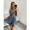 Šaty elegantní třpytivé carmen dámské (S/M ONE SIZE) ITALSKá MóDA IM322337 (Velikost S/M/L, Barva Černá)