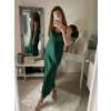Šaty dlouhé na ramínka saténové dámské (S/M ONE SIZE) ITALSKÁ MÓDA IM322248/DR (Velikost S/M/L, Barva Černá)