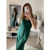 Šaty dlouhé na ramínka saténové dámské (S/M ONE SIZE) ITALSKÁ MÓDA IM322248/DR (Velikost S/M/L, Barva Černá)
