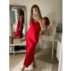 Šaty dlouhé na ramínka saténové dámské (S/M ONE SIZE) ITALSKÁ MÓDA IM322248/DR (Velikost S/M/L, Barva Černá)