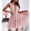 Šaty letní elegantní bez rukávu krajkované dámské (S/M ONE SIZE) ITALSKá MóDA IMM22FL22540/DR (Velikost S/M/L, Barva Černá)